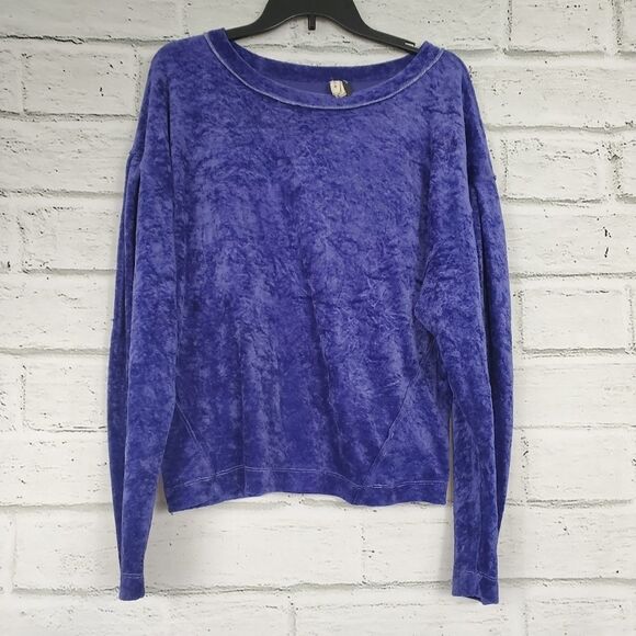 Free people Milan velvet knit blouse shirt - Picture 2 of 8